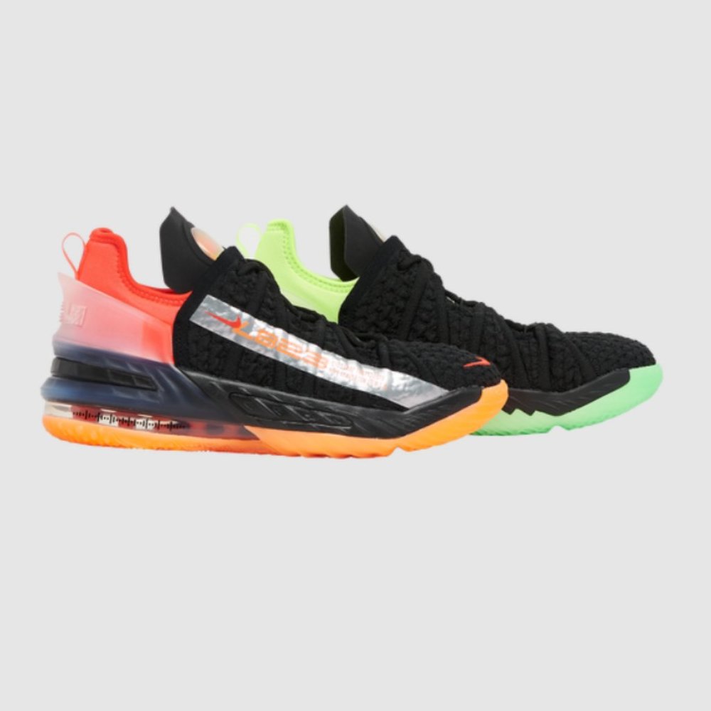 NWB Youth Nike LeBron XVIII GS Black Crimson Volt CW2760-009 Grade School Sz 5.5